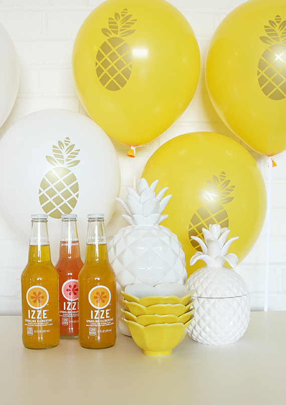 Pineapple and Flamingo party supplies Inspiration