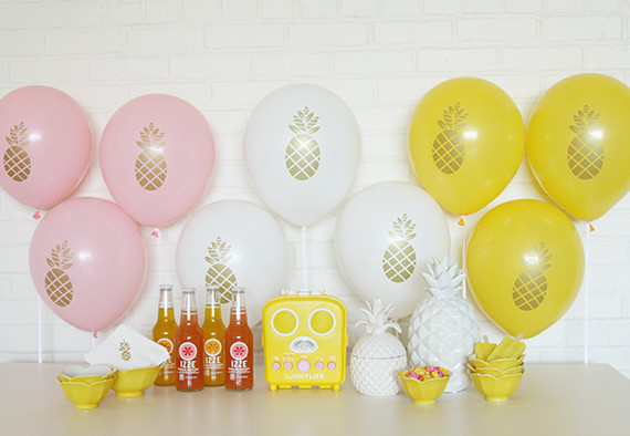 Pineapple and Flamingo party supplies Inspiration
