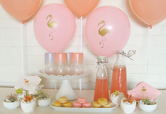 Pineapple and Flamingo party supplies Inspiration
