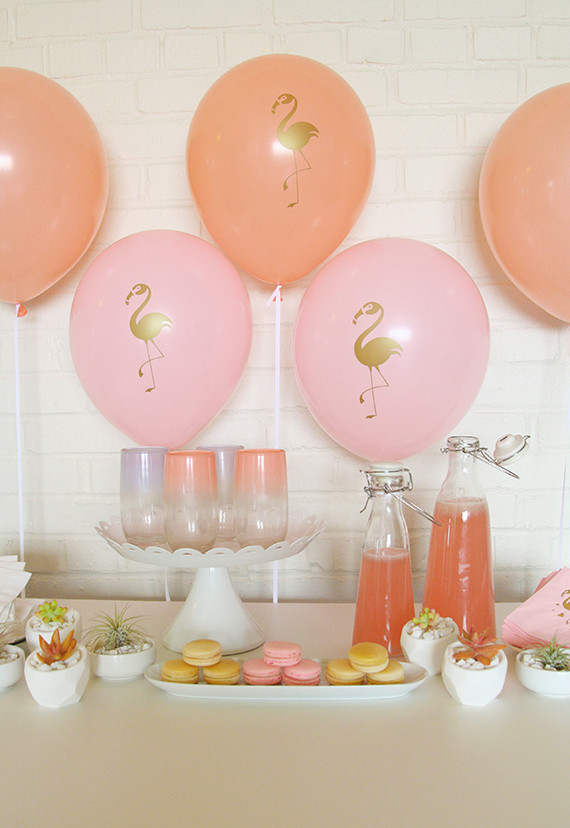 Pineapple and Flamingo party supplies Inspiration
