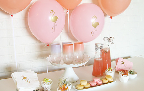 Pineapple and Flamingo party supplies Inspiration