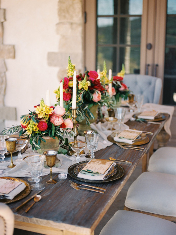 Romantic Italian inspired wedding tablescape