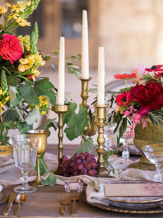 Tablescape candle sticks