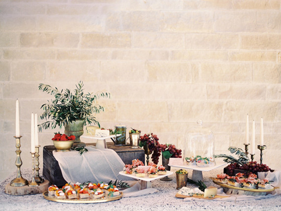 Italian inspired wedding food