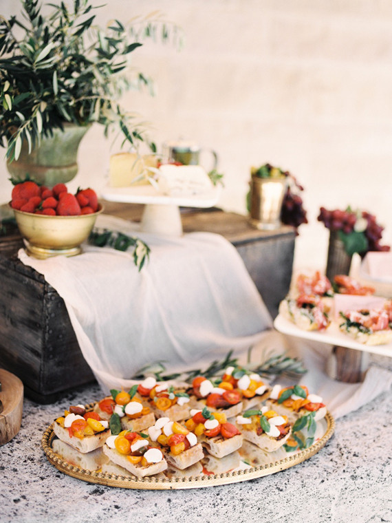 Italian inspired wedding food