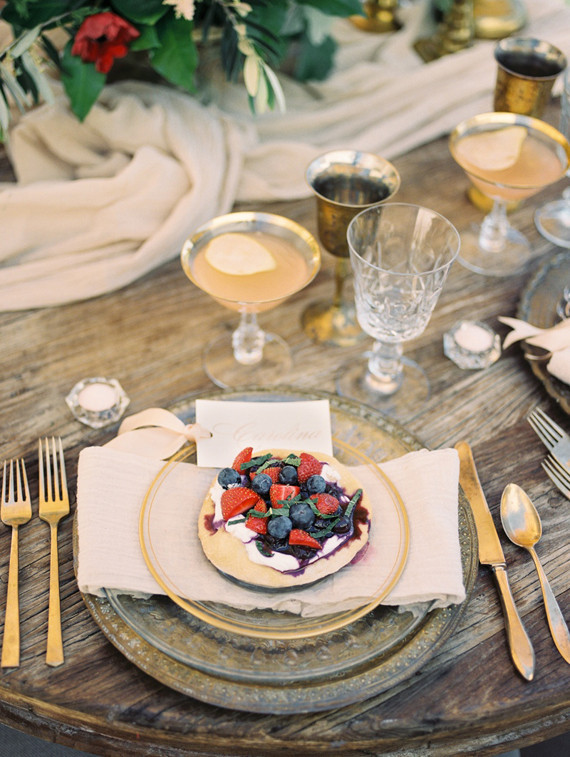 Fresh berry pizzette