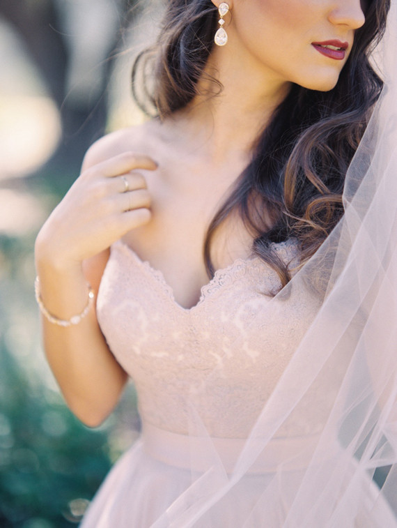Blush wedding dress