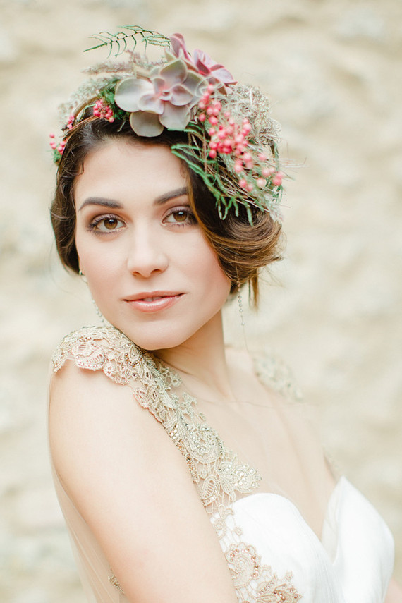 Wedding floral headpiece
