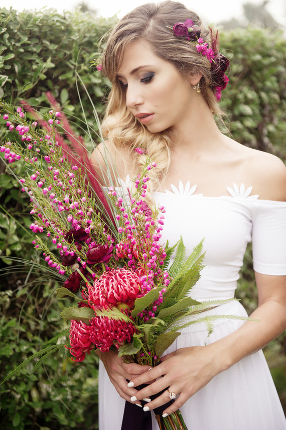 Tropical bridal bouquet