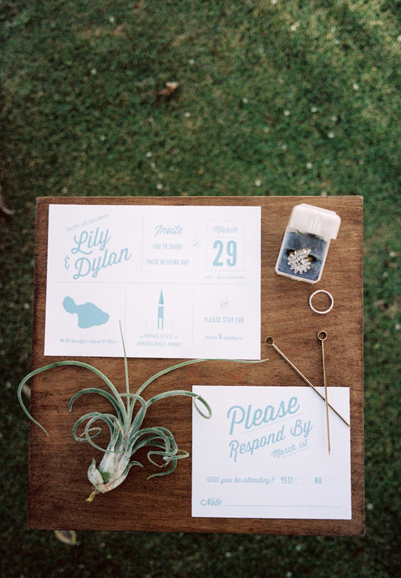 Tropical wedding invitation
