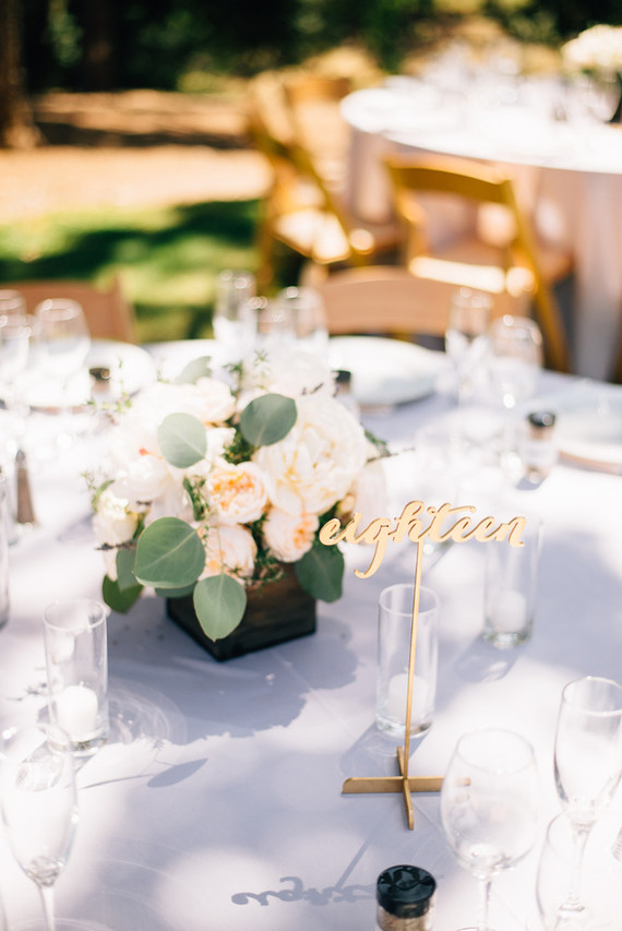 Gold table numbers