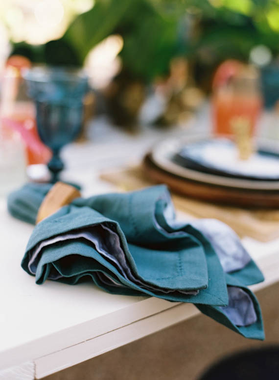 Blue napkins