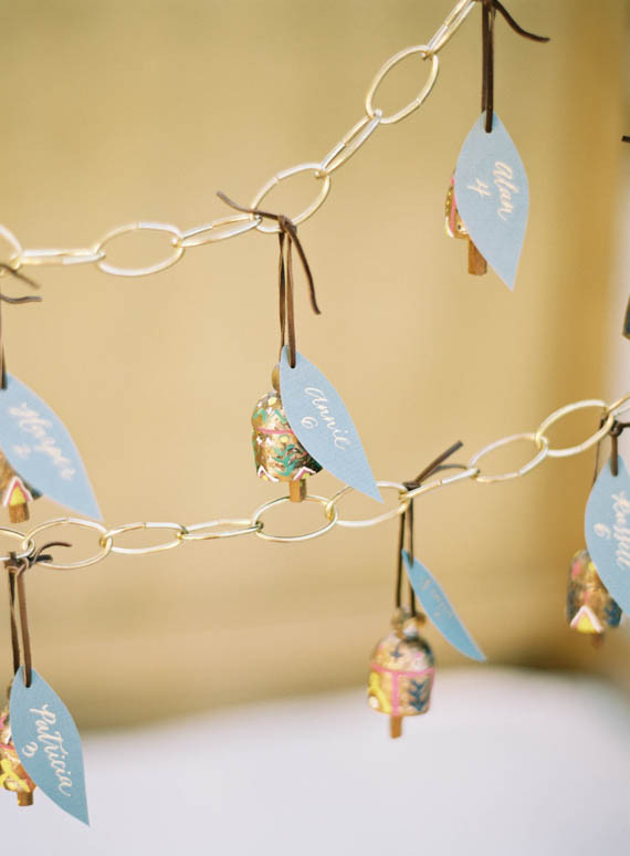 Little gold bell escort cards