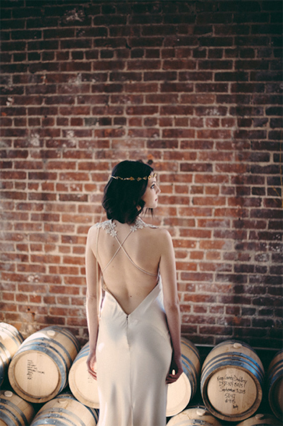 Industrial modern wedding dress