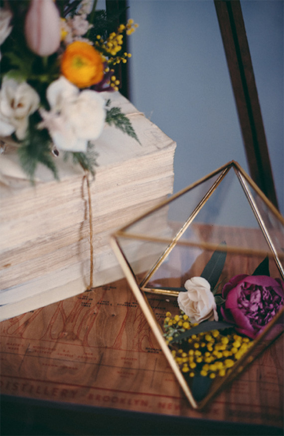 Industrial modern wedding decor