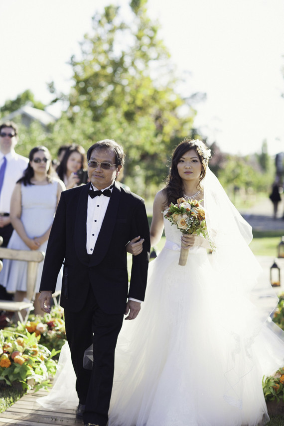 Winery fall wedding ceremony