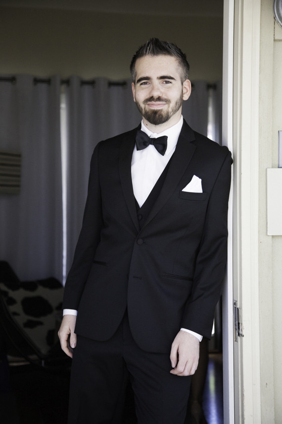 Black and white tuxedo