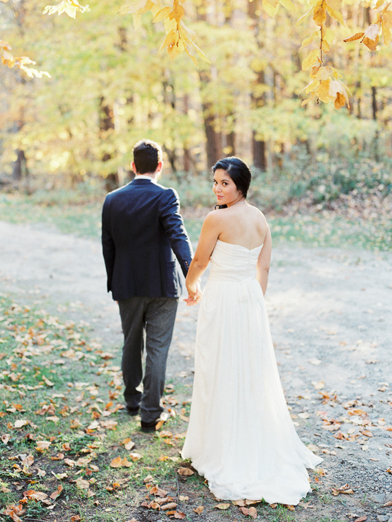 Fall wedding portrait