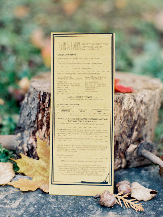 Fall wedding invitation