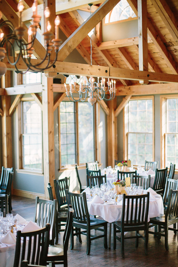 Rustic fall wedding reception