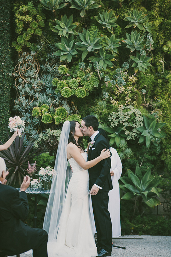 Smogshoppe succulent ceremony backdrop Inspiration