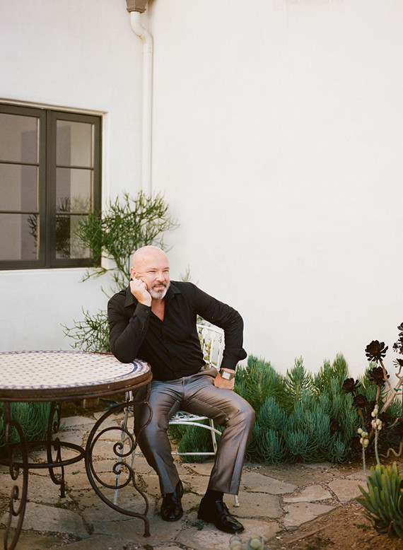 Malibu sunset elopement groom