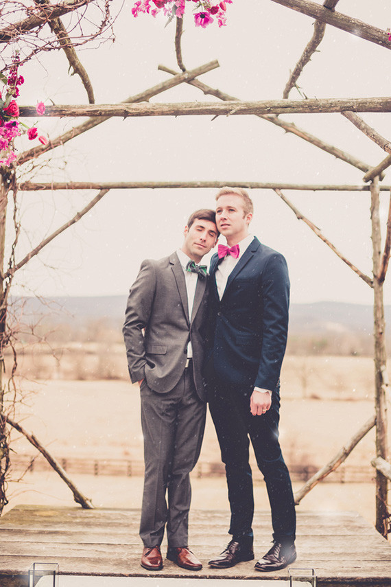 Outdoor wedding portrait