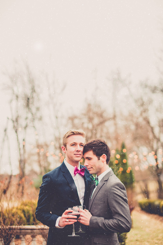 Outdoor wedding portrait