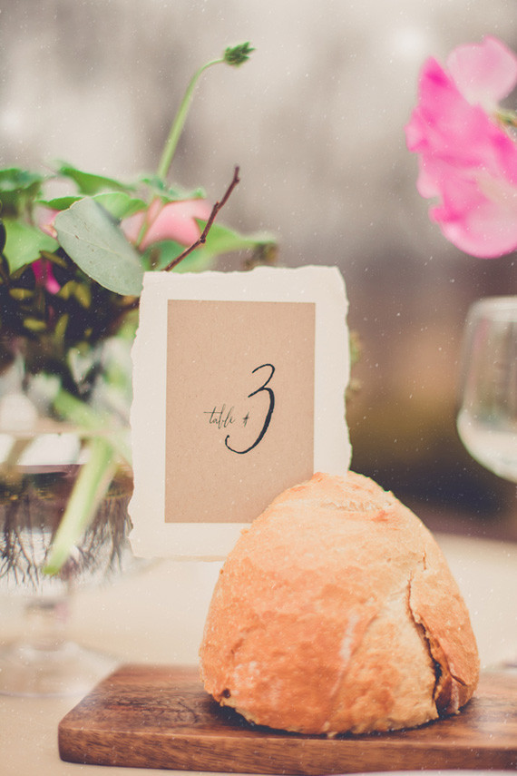 Rustic table number