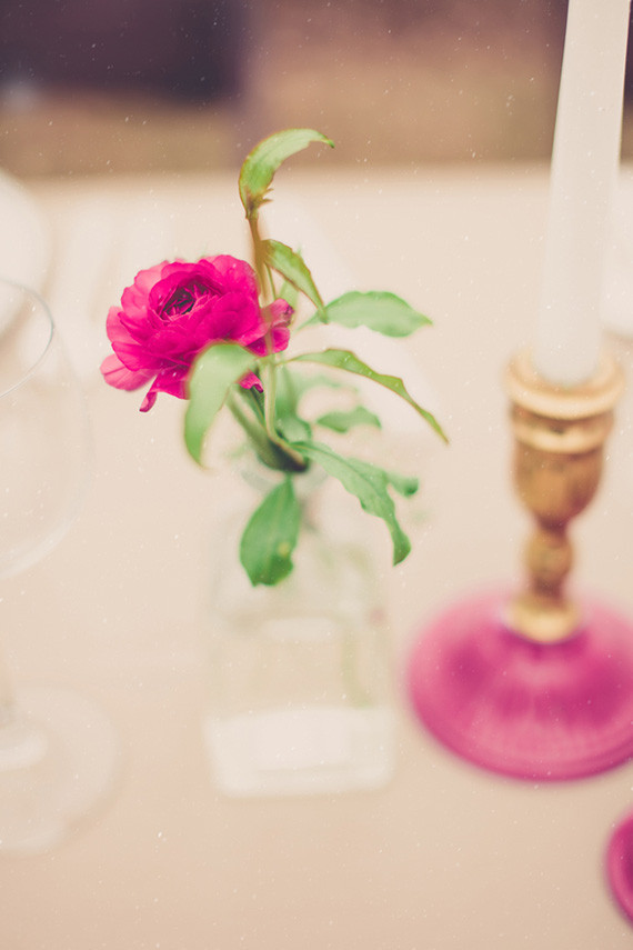Pink wedding florals