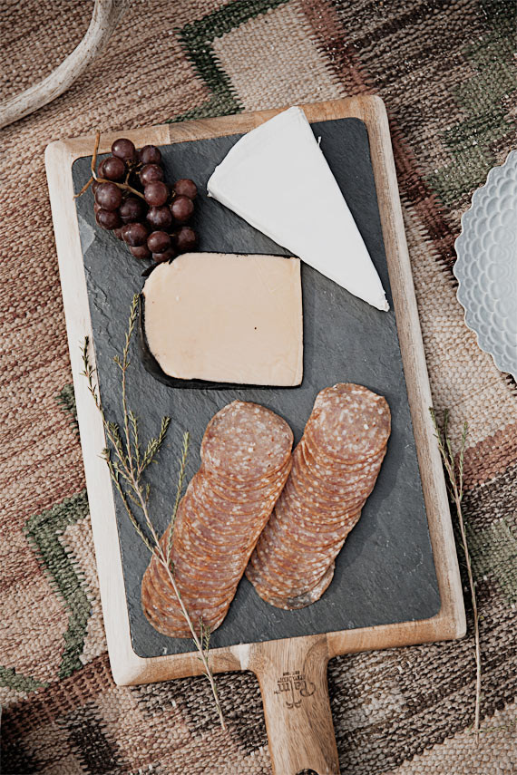 Bohemian inspired meat and cheese plate