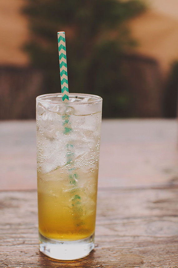 Cocktail with chevron straw