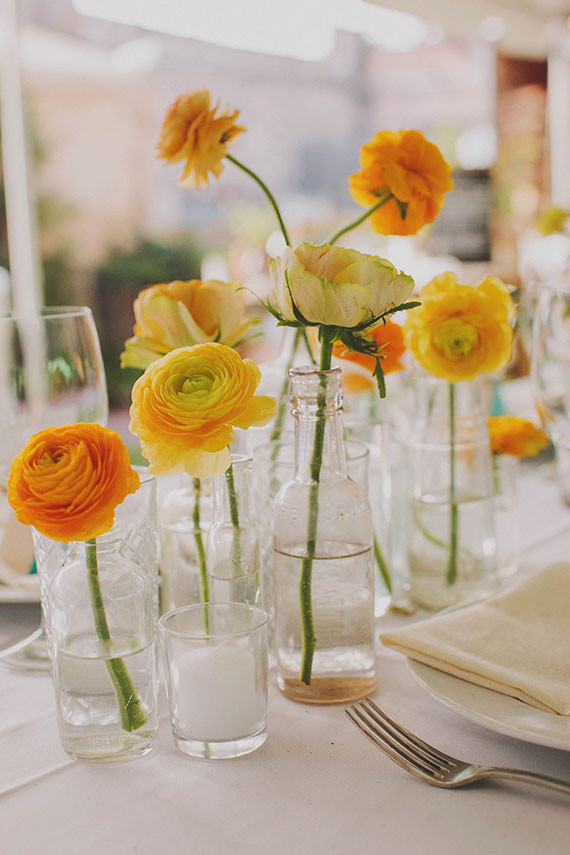 Yellow and orange peonies