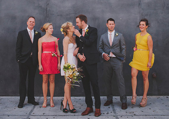 Modern wedding party