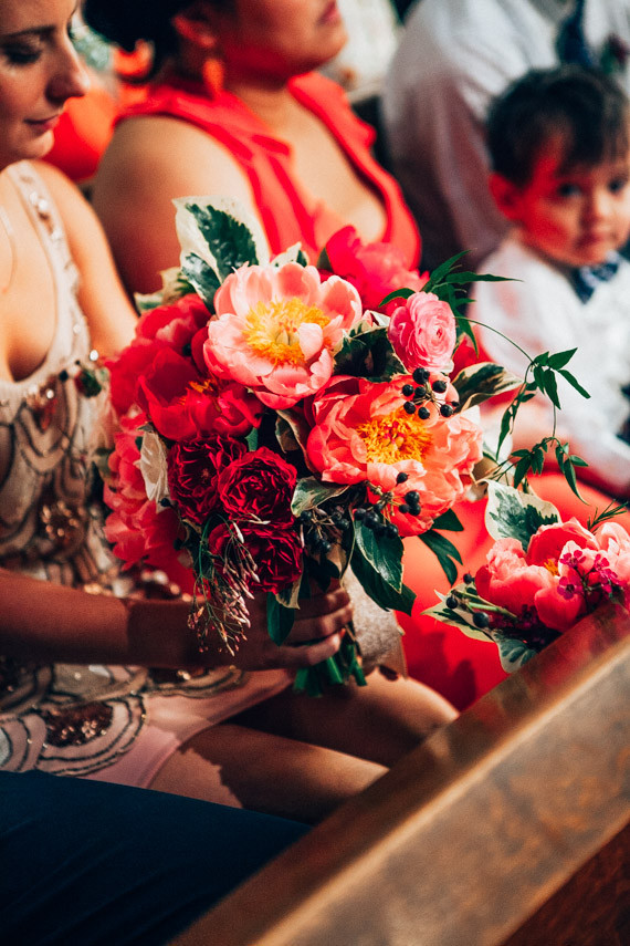 Pink and red bouquet