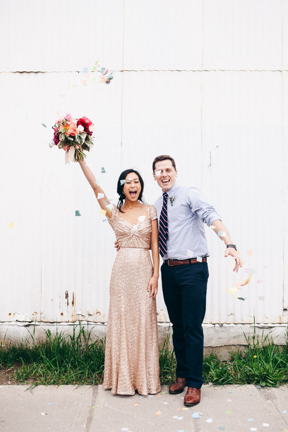 Gold wedding dress