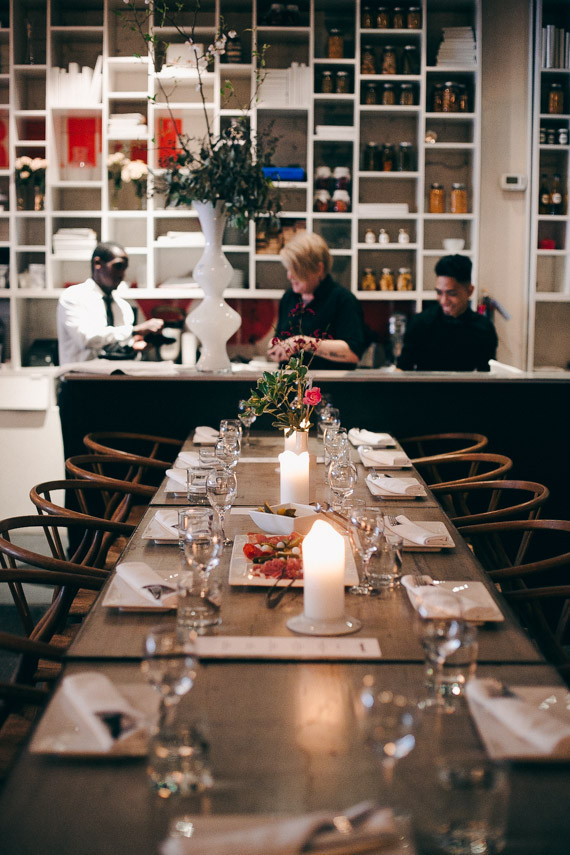 Modern wedding tablescape