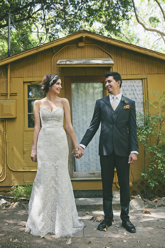 Bohemian wedding portrait