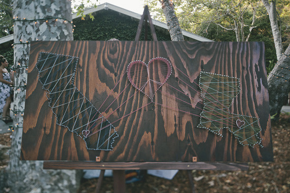 Wooden wedding art