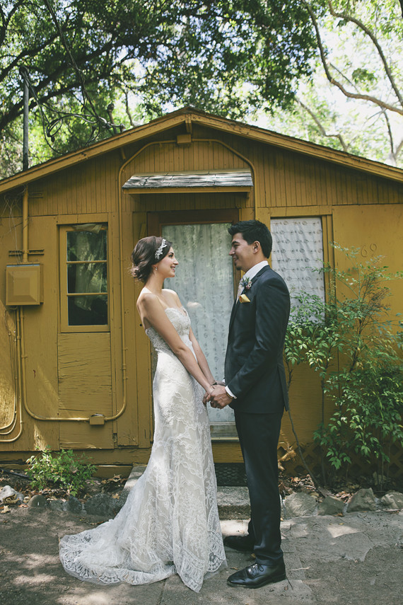Bohemian wedding portrait