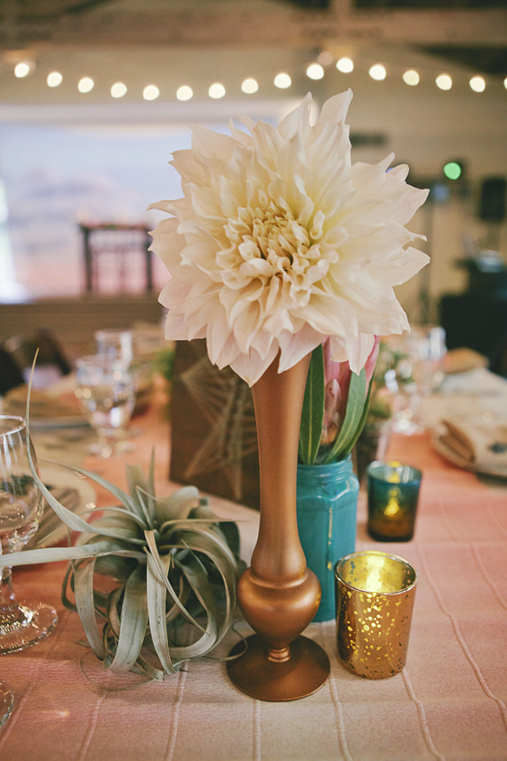 Gold and white wedding decor