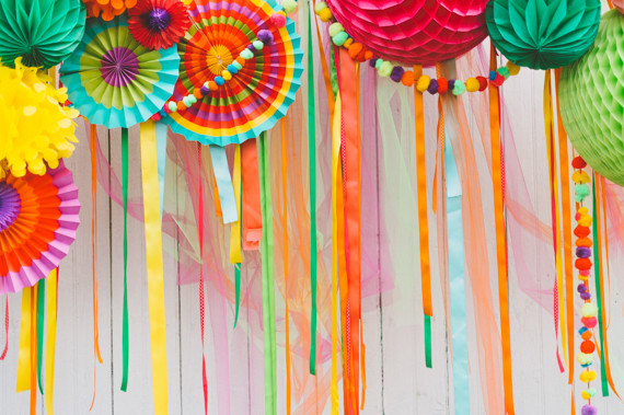 colorful Photo Booth back drop