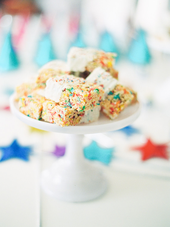 Rainbow rice krispie treats