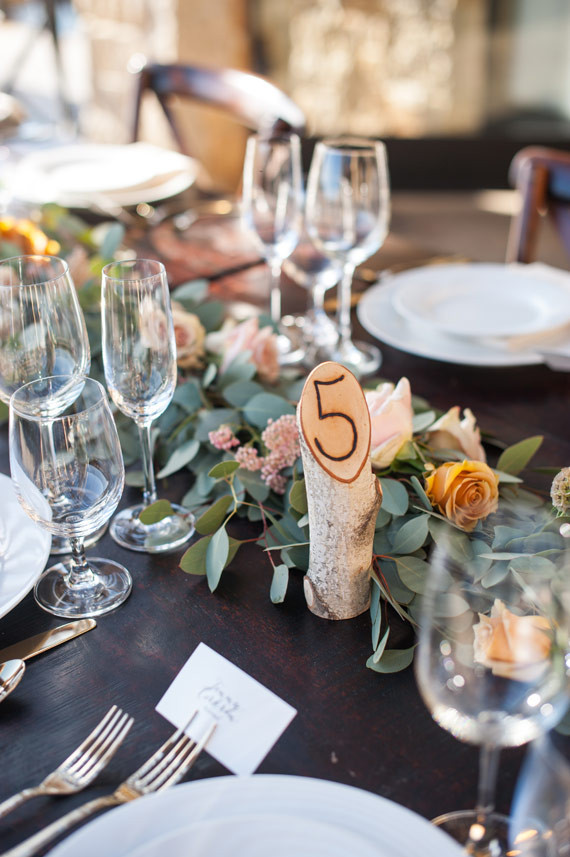 Wood table number