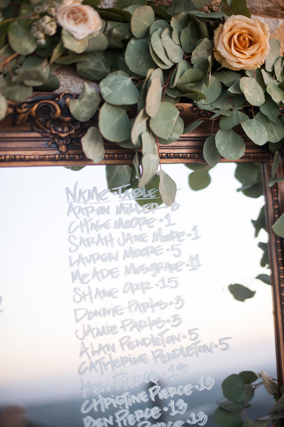 Mirror escort cards