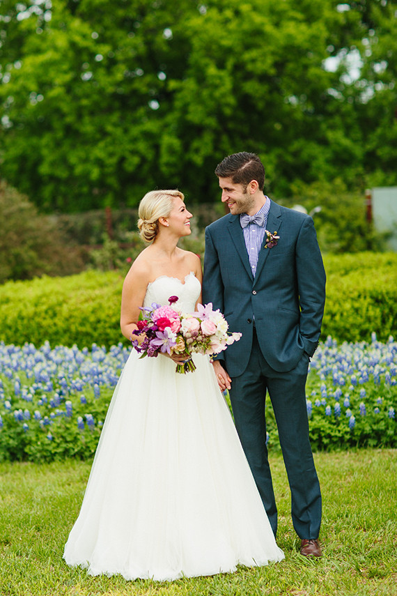 Outdoor wedding portrait