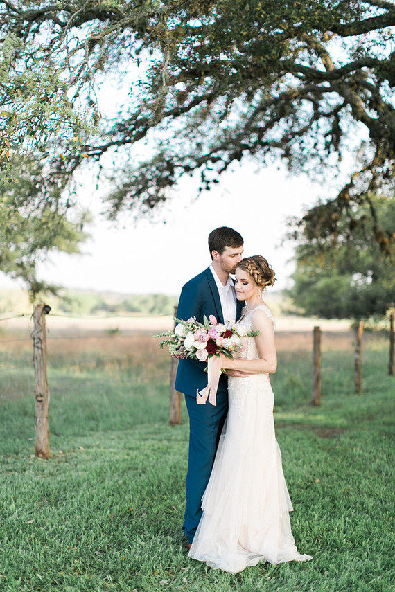 Outdoor wedding portrait