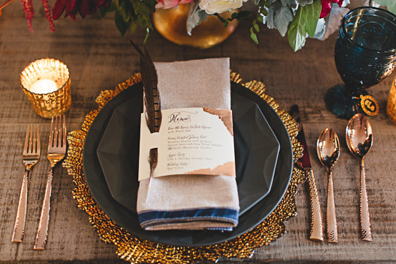 Rustic fall place setting