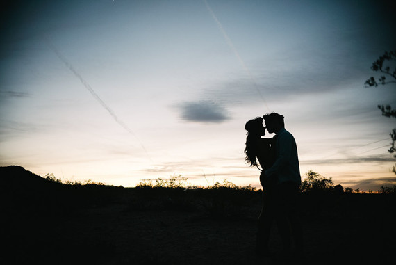 Bohemian desert wedding portrait