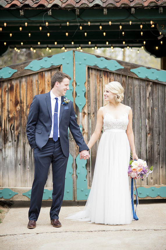 Rustic wedding portrait